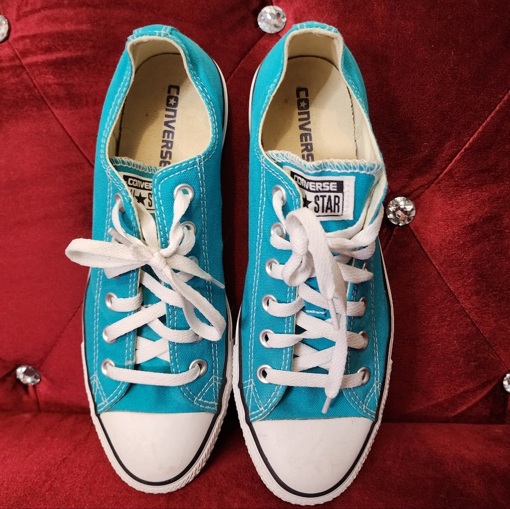 Converse Turquoise Canvas Sneakers Size 10W / 8M
